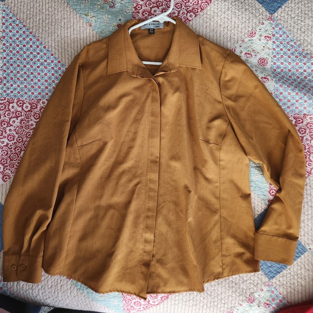 Women's Button Down Shirt in Mustard by H&M